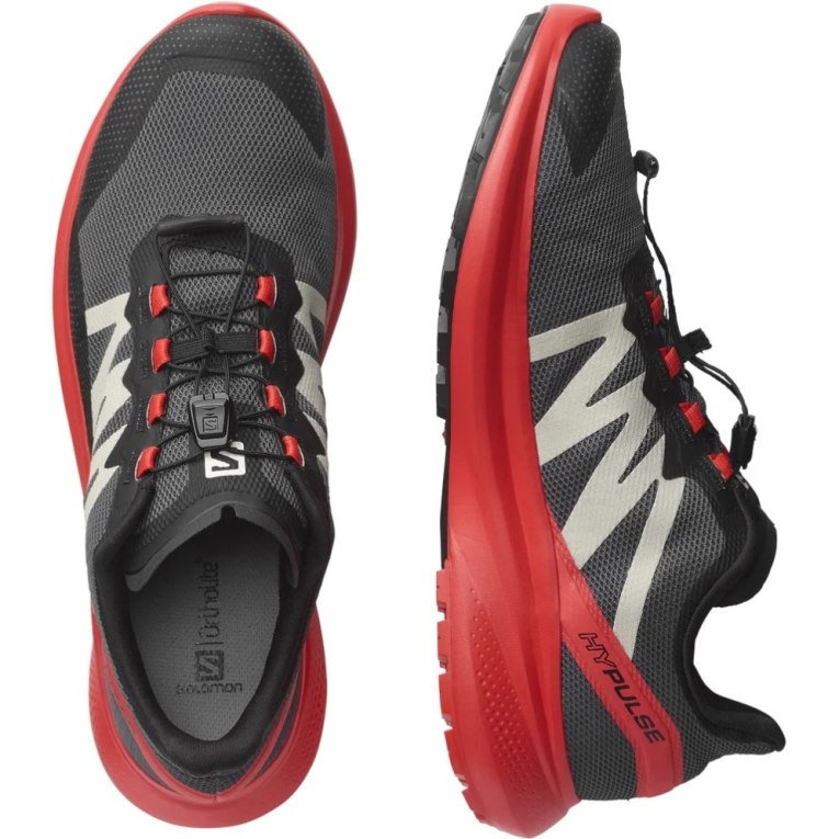 Sapatilhas Trail Running Salomon Hypulse Masculino Pretas Vermelhas | PT C09578